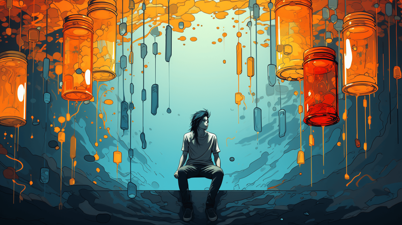 abstract image of a patient experiencing side effect