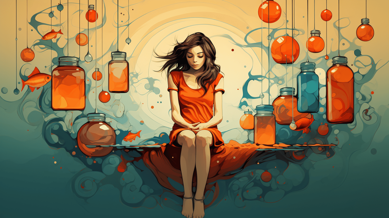 abstract image of a patient experiencing side effect