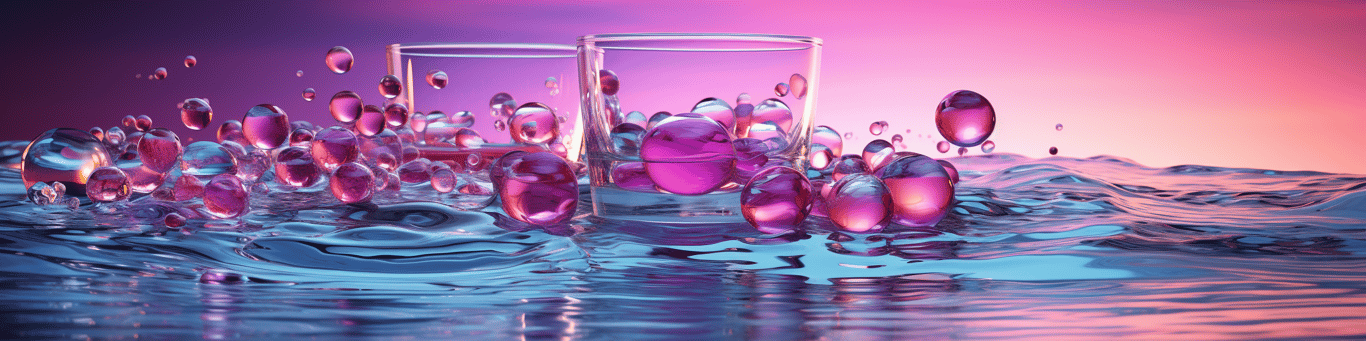 image of drug pills surrounding a glass of water symbolizing drug consumption