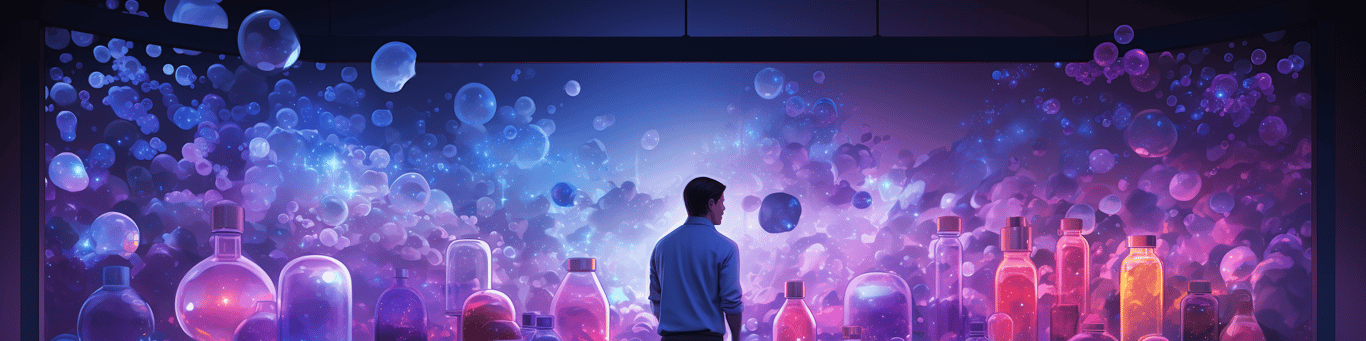 image of a doctor in a lab doing drug, clinical research