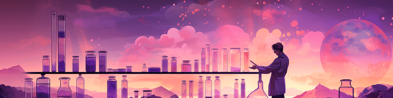 image of a doctor in a lab doing drug, clinical research