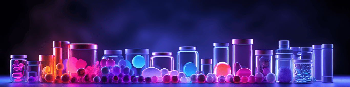 image of different drug pills on a surface