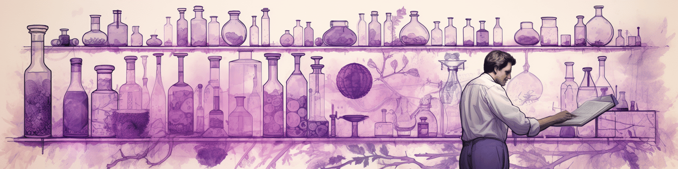 image of a doctor in a lab doing drug, clinical research