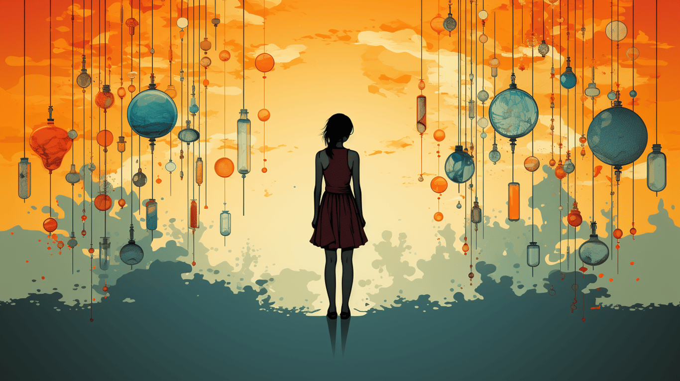 abstract image of a patient experiencing side effect