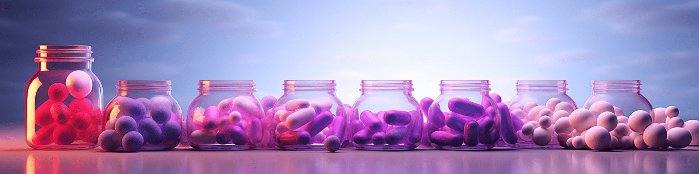 image of different drug pills on a surface