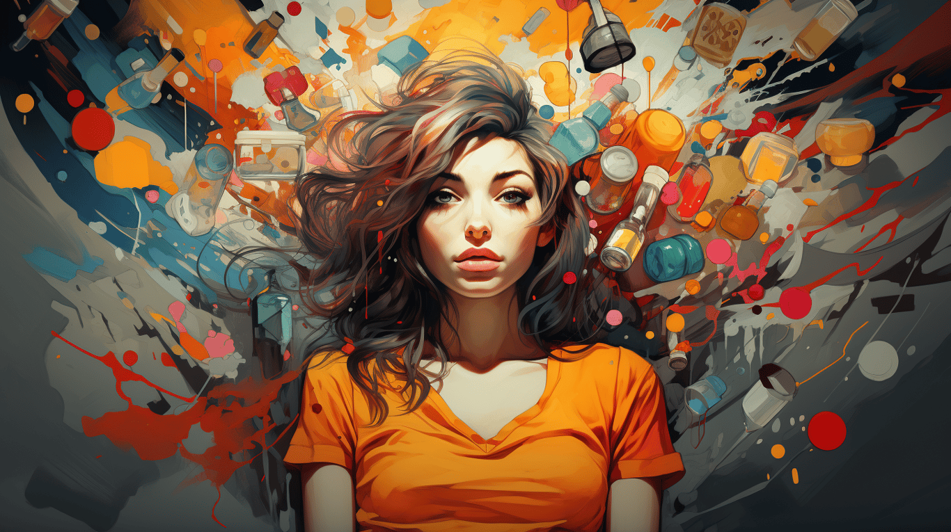 abstract image of a patient experiencing side effect