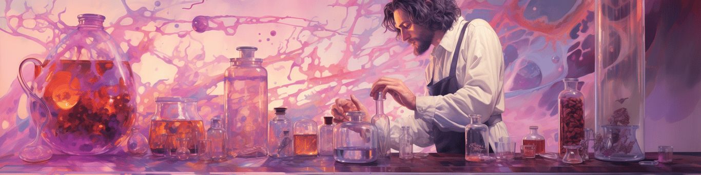 image of a doctor in a lab doing drug, clinical research