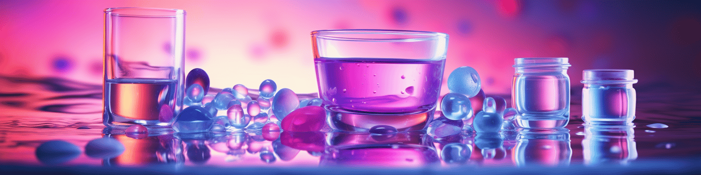 image of drug pills surrounding a glass of water symbolizing drug consumption