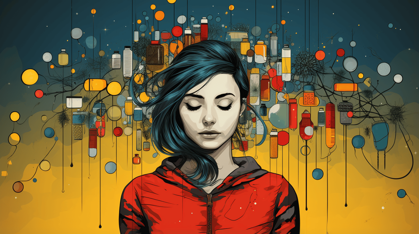 abstract image of a patient experiencing side effect