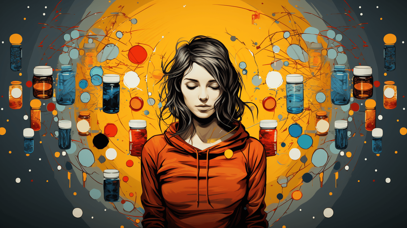 abstract image of a patient experiencing side effect