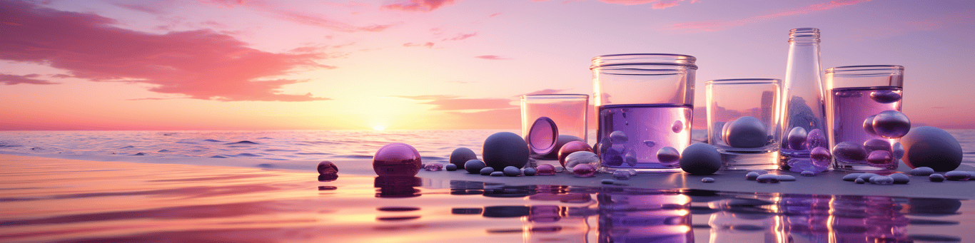 image of drug pills surrounding a glass of water symbolizing drug consumption