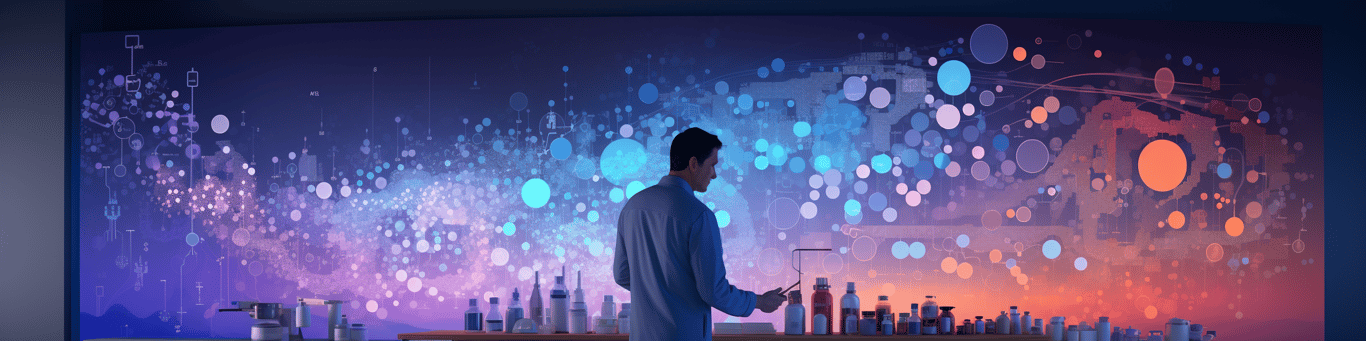 image of a doctor in a lab doing drug, clinical research