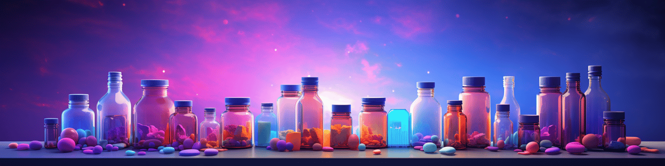 image of different drug pills on a surface