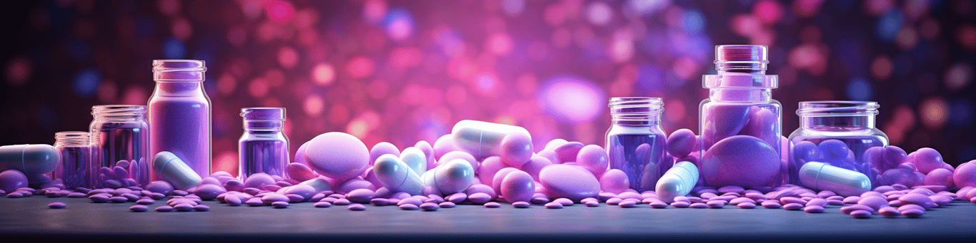 image of different drug pills on a surface