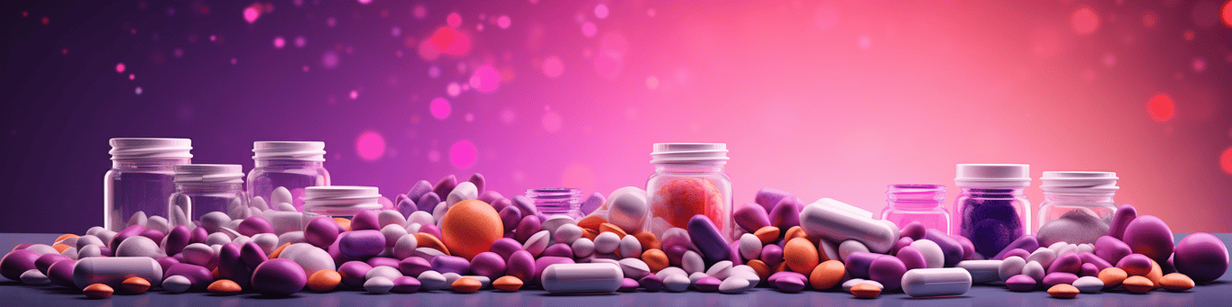 image of different drug pills on a surface