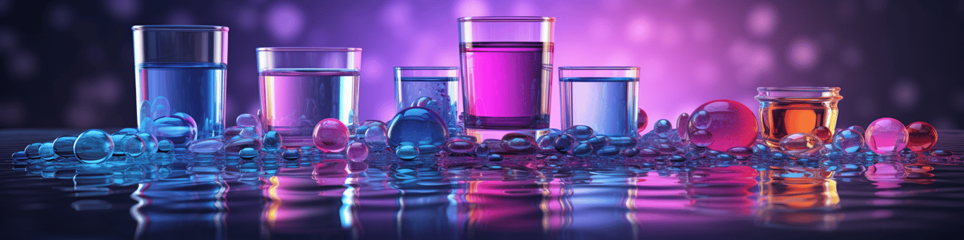 image of drug pills surrounding a glass of water symbolizing drug consumption