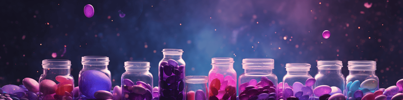 image of different drug pills on a surface