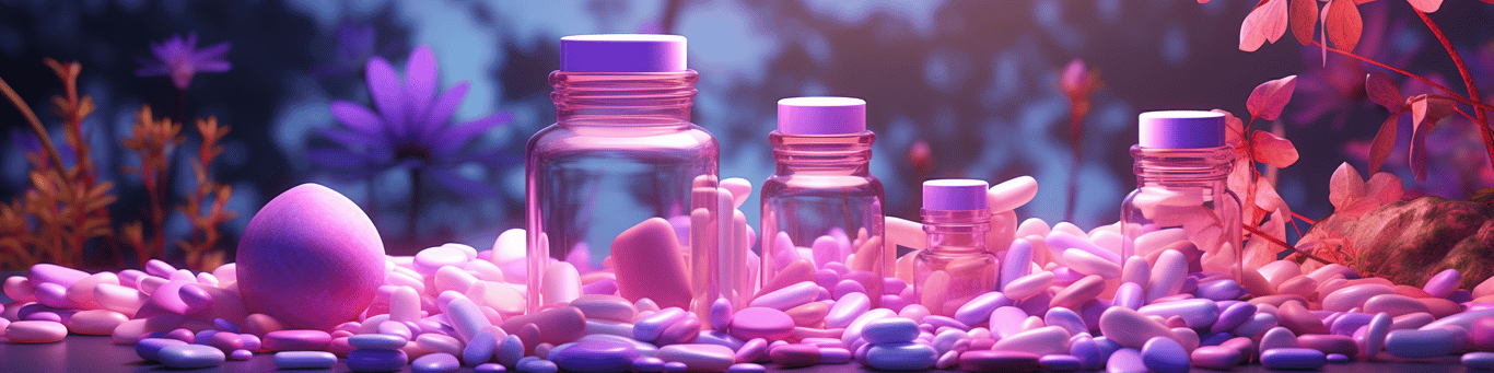 image of different drug pills on a surface