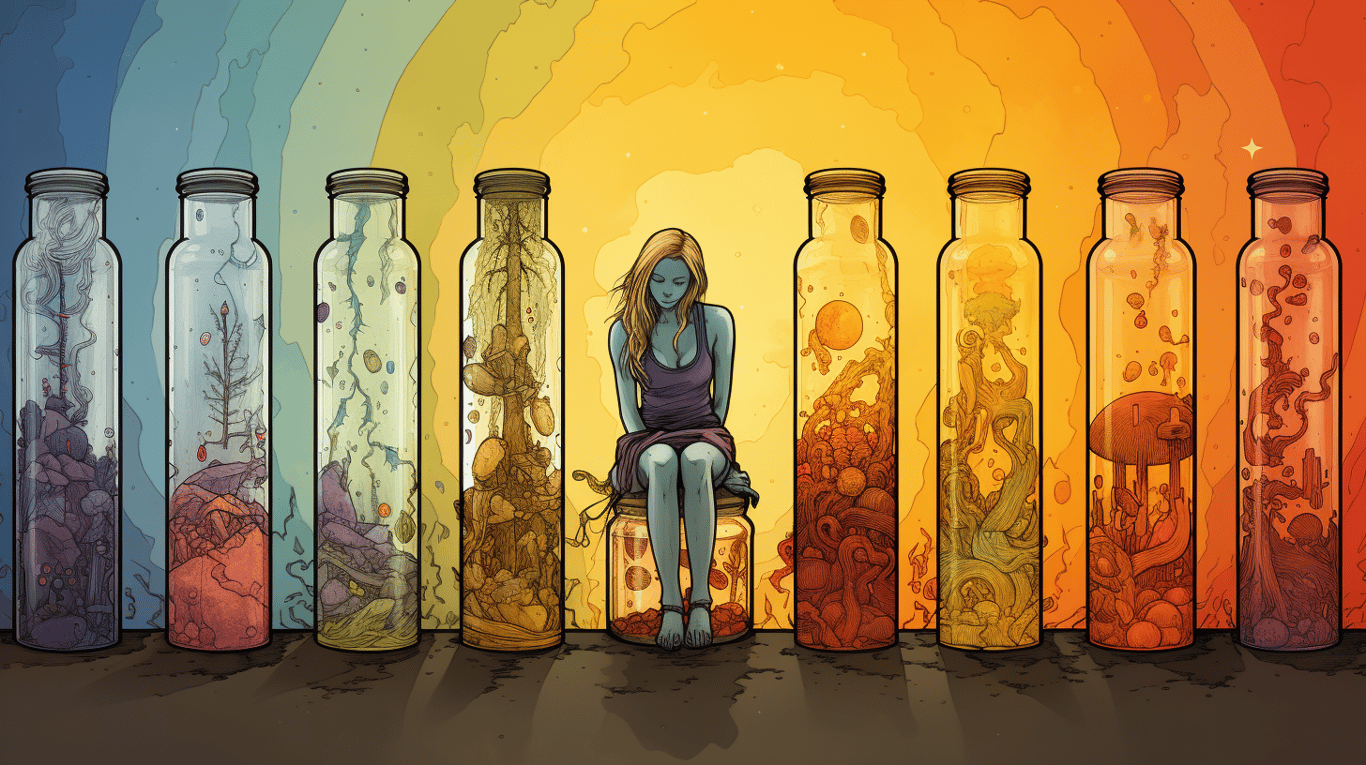 abstract image of a patient experiencing side effect