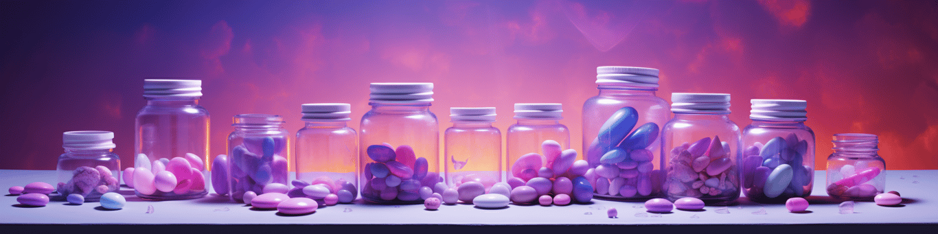 image of different drug pills on a surface