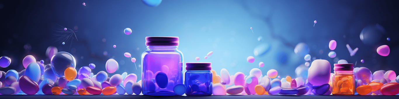 image of different drug pills on a surface