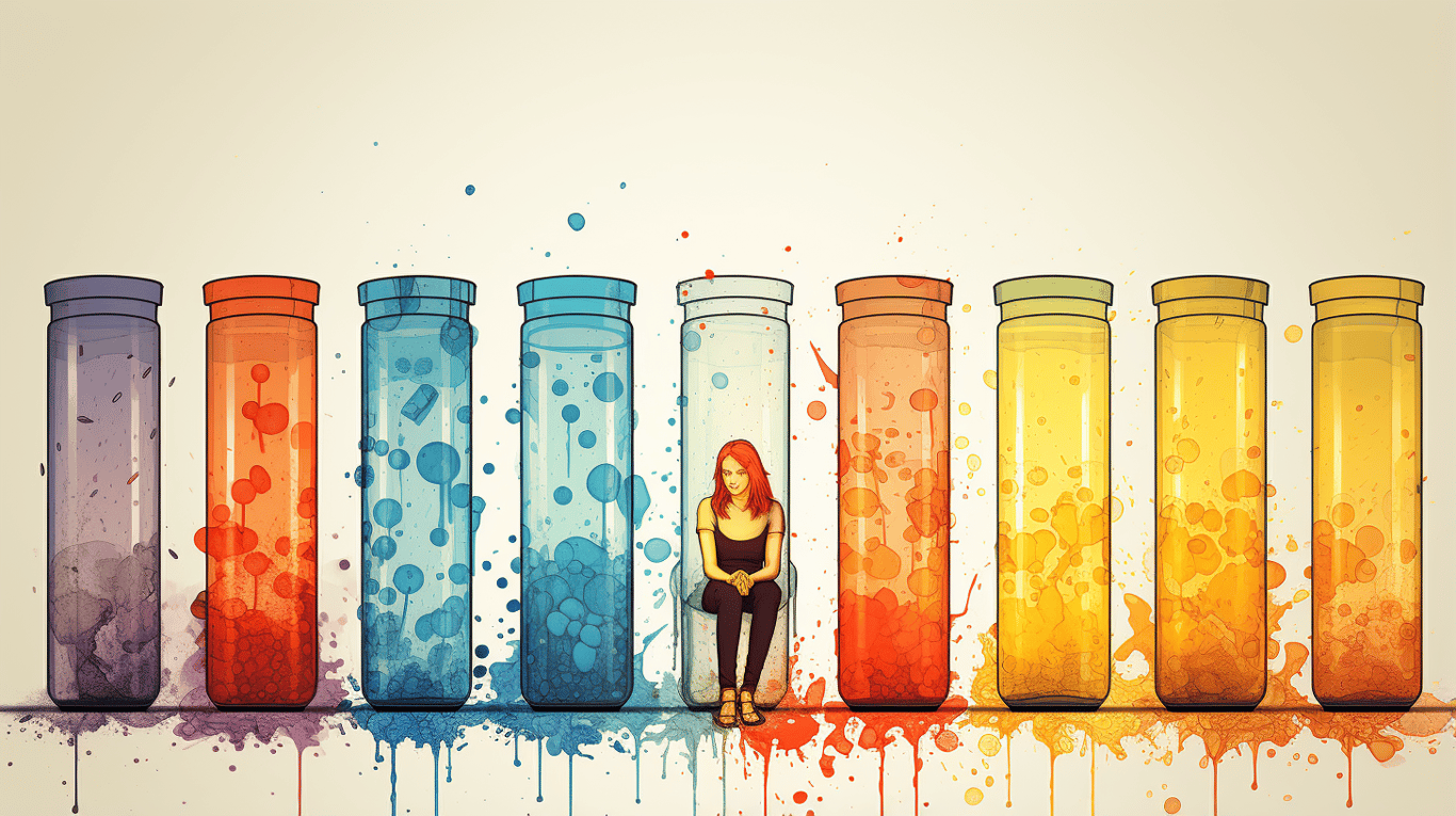 abstract image of a patient experiencing side effect