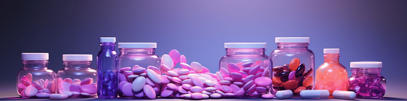 image of different drug pills on a surface