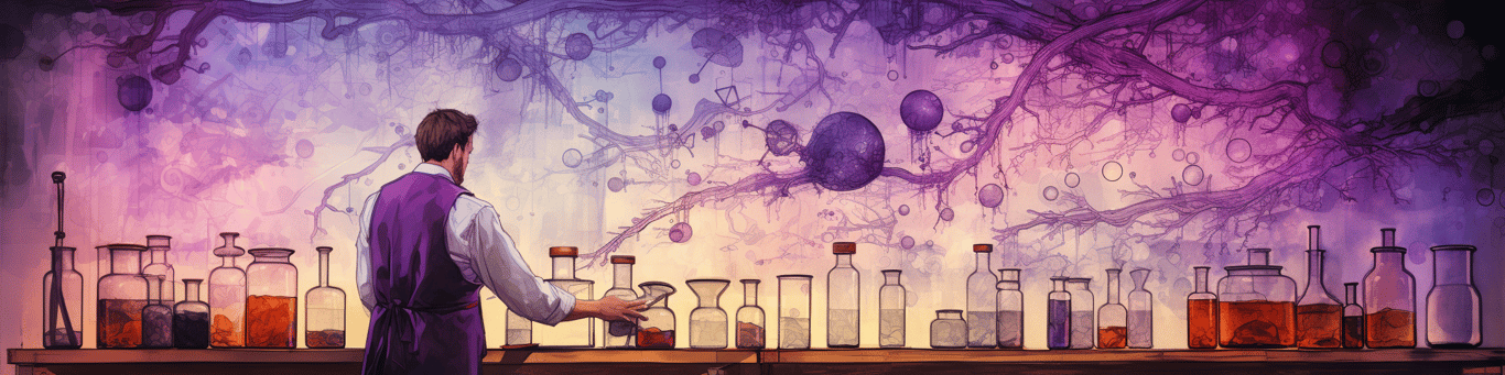 image of a doctor in a lab doing drug, clinical research