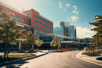 Image of Sault Area Hospital in Sault Ste. Marie, Canada.