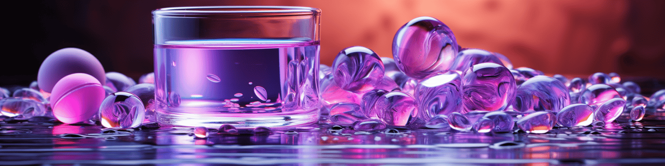 image of drug pills surrounding a glass of water symbolizing drug consumption