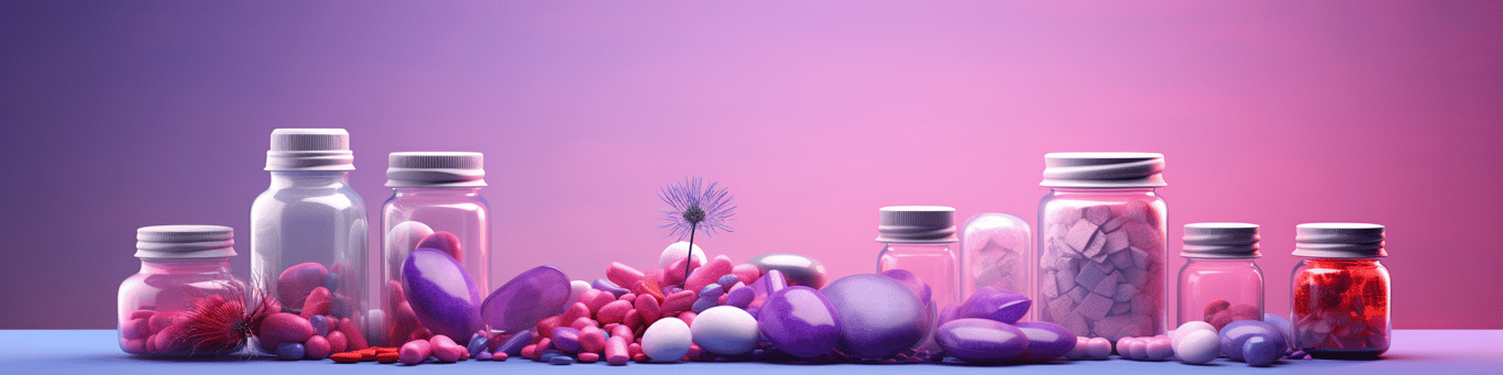 image of different drug pills on a surface