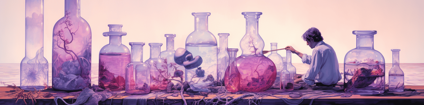 image of a doctor in a lab doing drug, clinical research