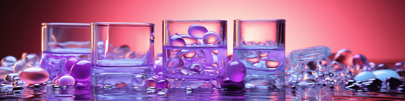 image of drug pills surrounding a glass of water symbolizing drug consumption