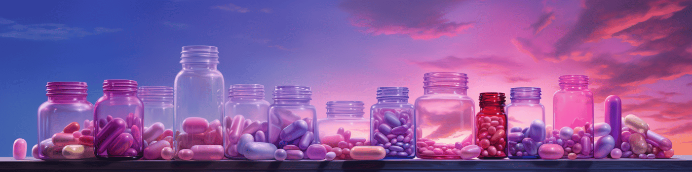 image of different drug pills on a surface