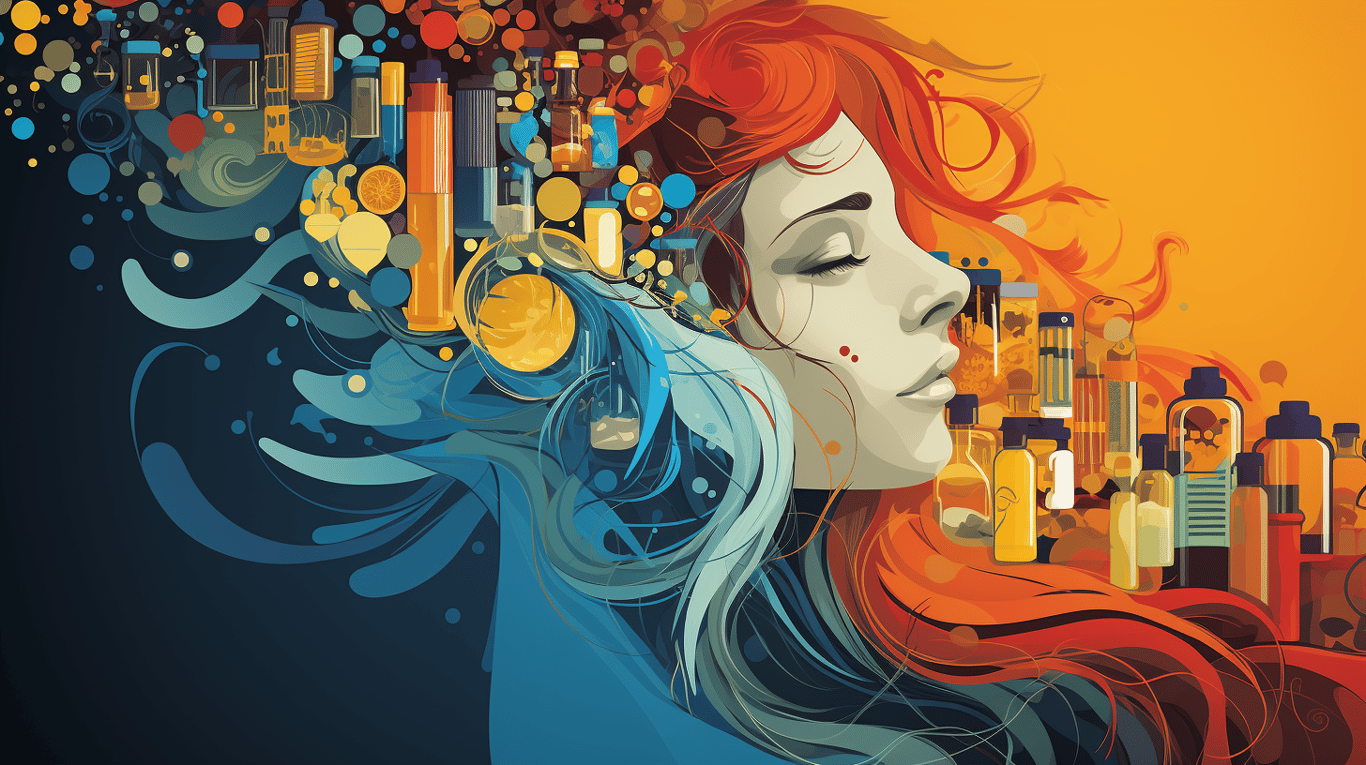 abstract image of a patient experiencing side effect