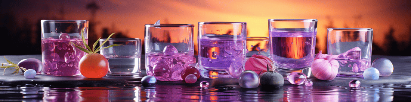 image of drug pills surrounding a glass of water symbolizing drug consumption