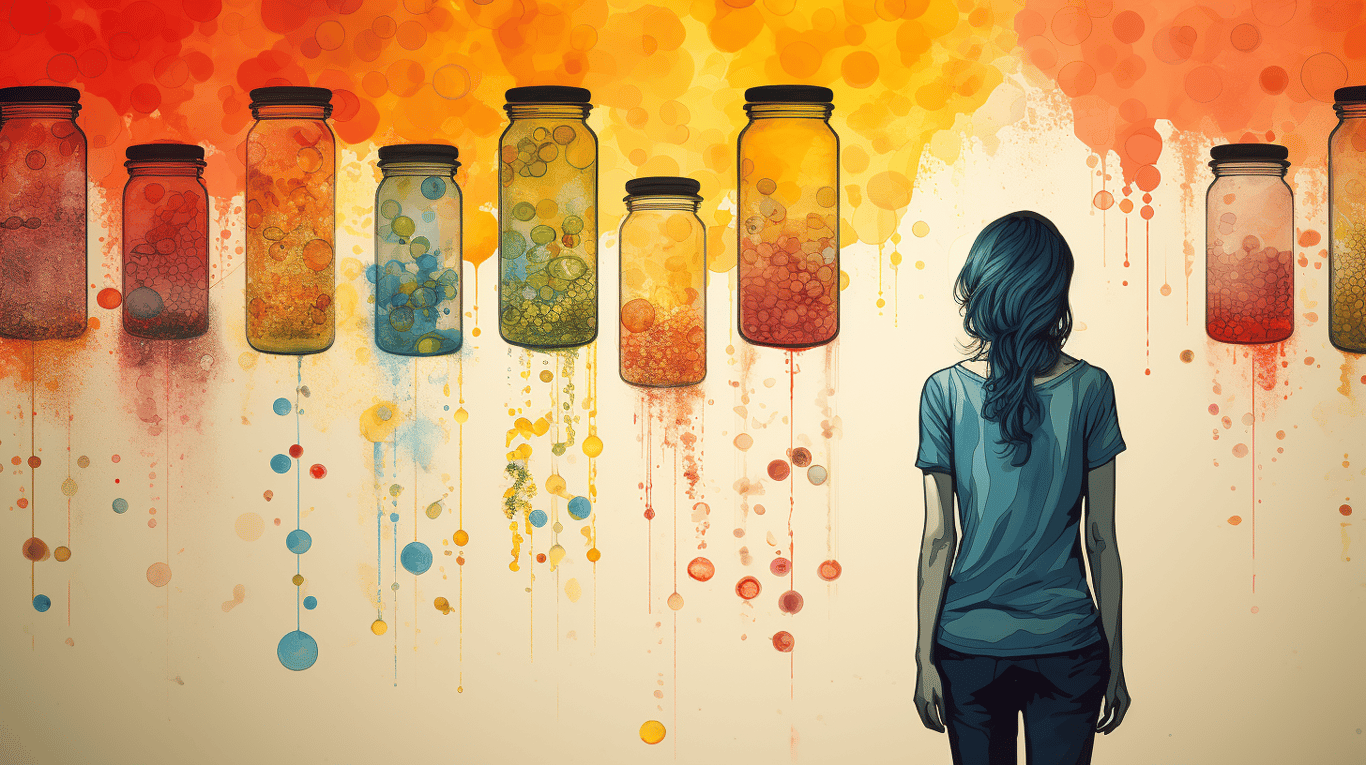 abstract image of a patient experiencing side effect