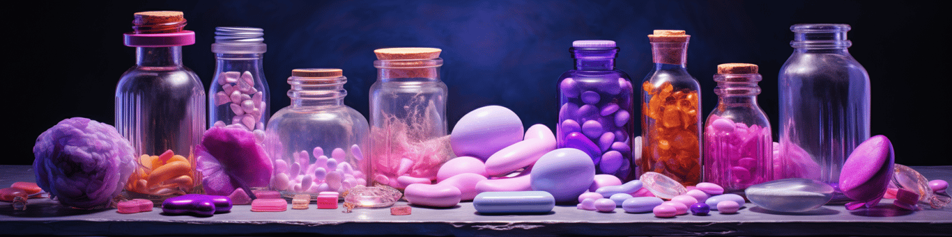 image of different drug pills on a surface