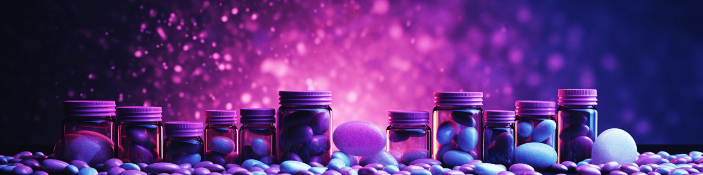 image of different drug pills on a surface