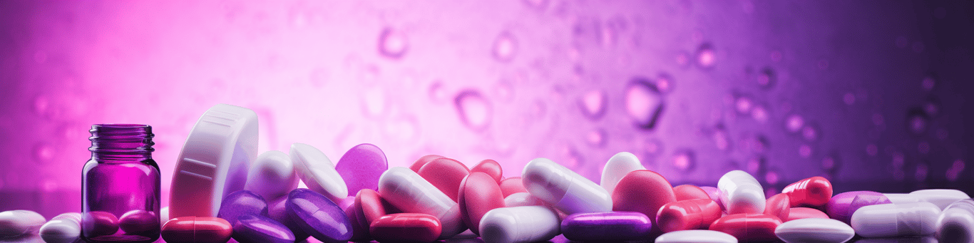 image of different drug pills on a surface