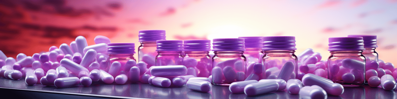 image of different drug pills on a surface