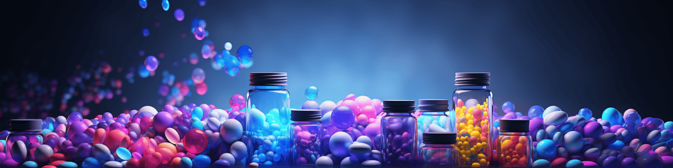 image of different drug pills on a surface