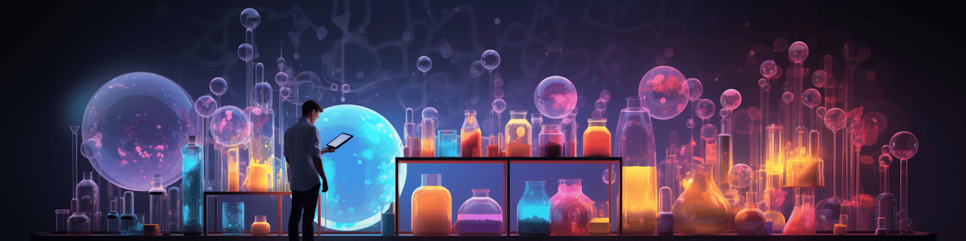 image of a doctor in a lab doing drug, clinical research