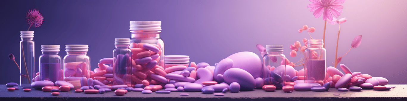 image of different drug pills on a surface
