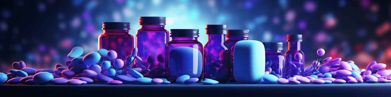 image of different drug pills on a surface