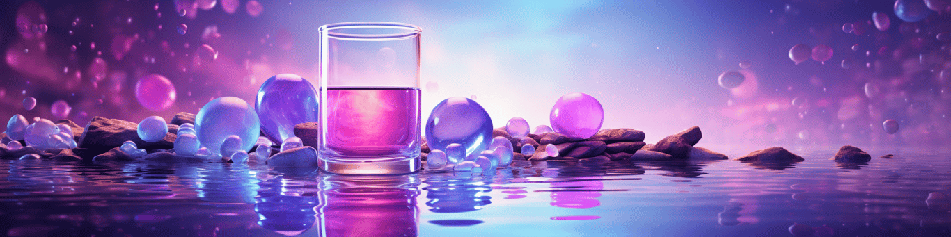 image of drug pills surrounding a glass of water symbolizing drug consumption