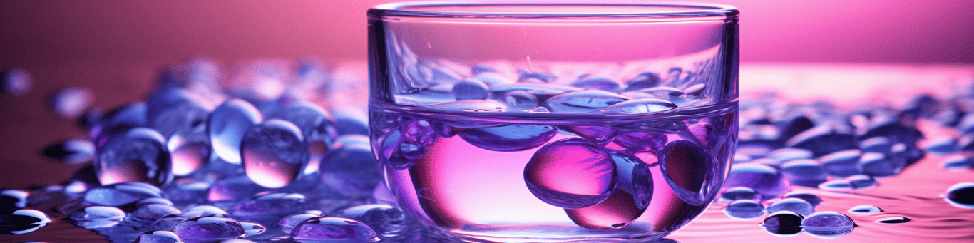 image of drug pills surrounding a glass of water symbolizing drug consumption