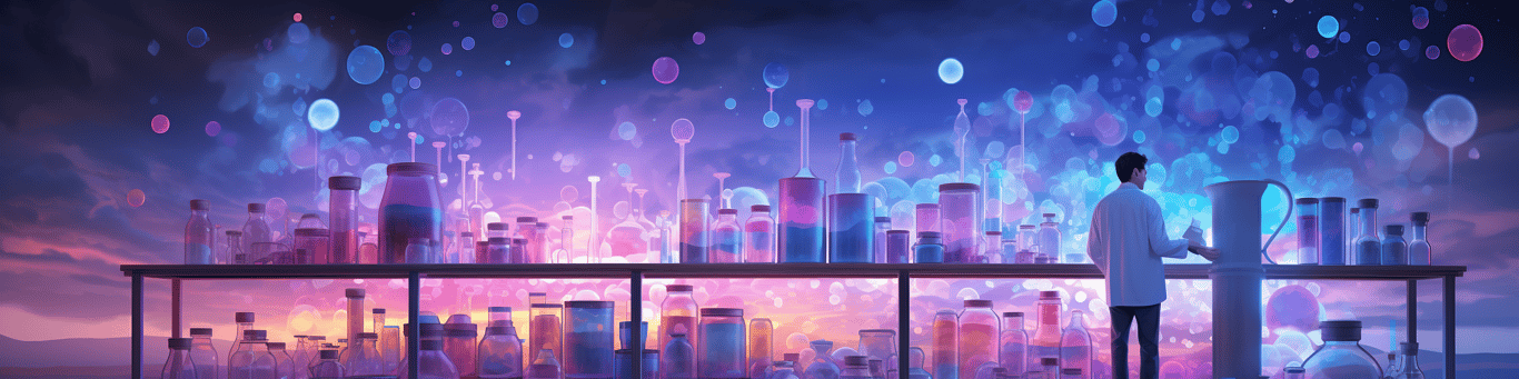 image of a doctor in a lab doing drug, clinical research