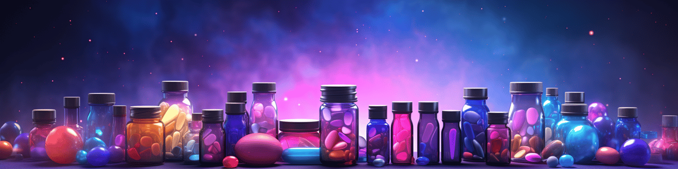 image of different drug pills on a surface