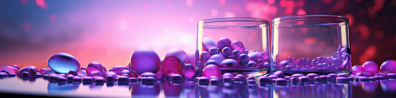 image of drug pills surrounding a glass of water symbolizing drug consumption